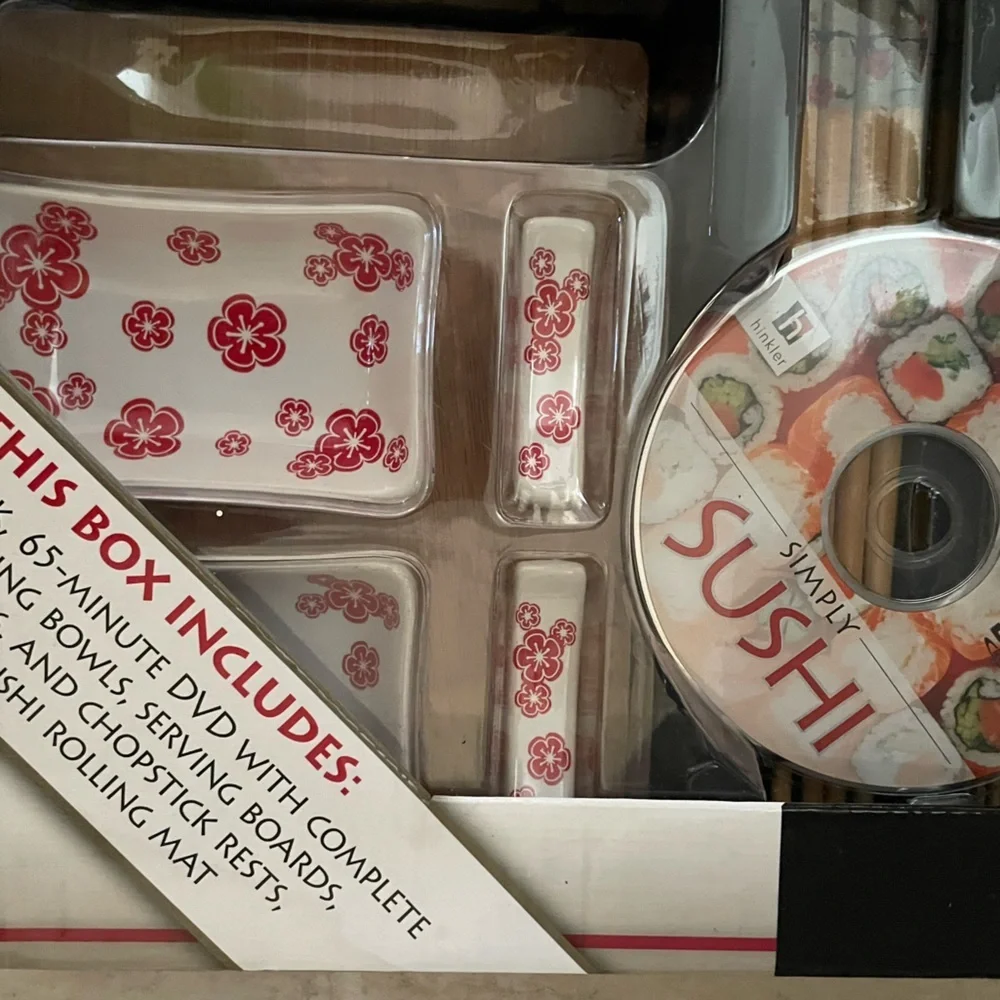 New Hinkler complete sushi book and dvd preparation kit and serving kit